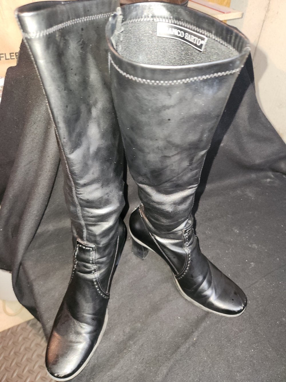 Fran C o Sartolack Leather Knee-High Boots #441